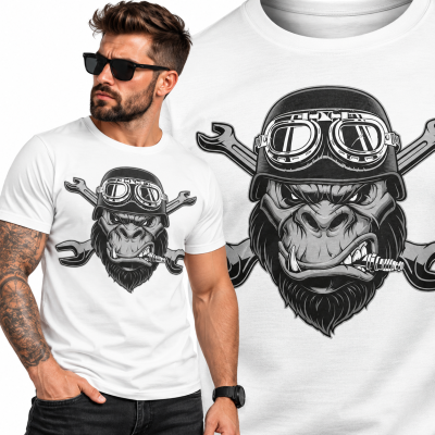 KOSZULKA ŚMIESZNA  MOTO MONKEY